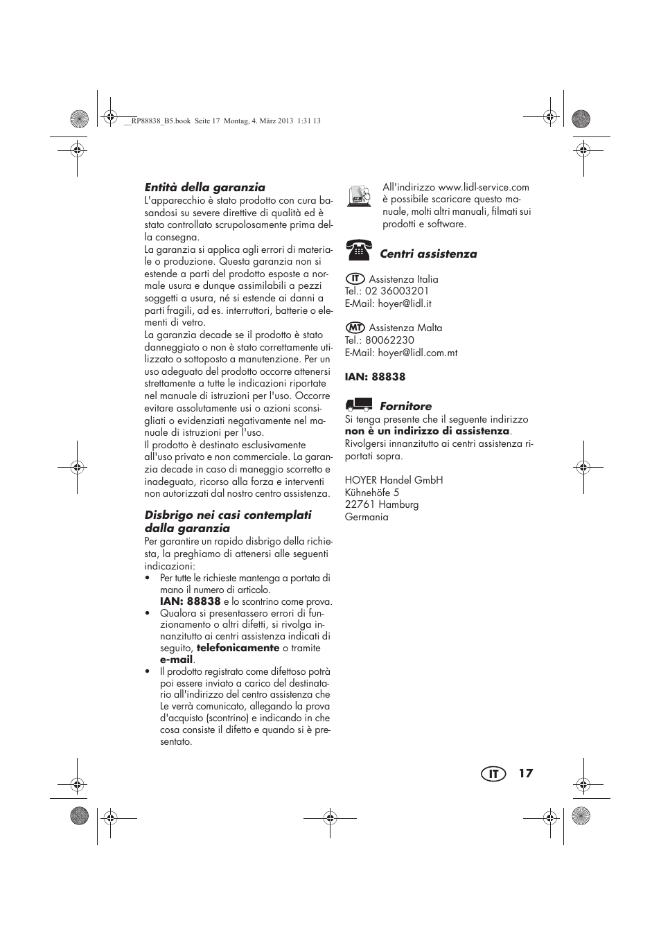 Silvercrest H-8666 User Manual | Page 19 / 46