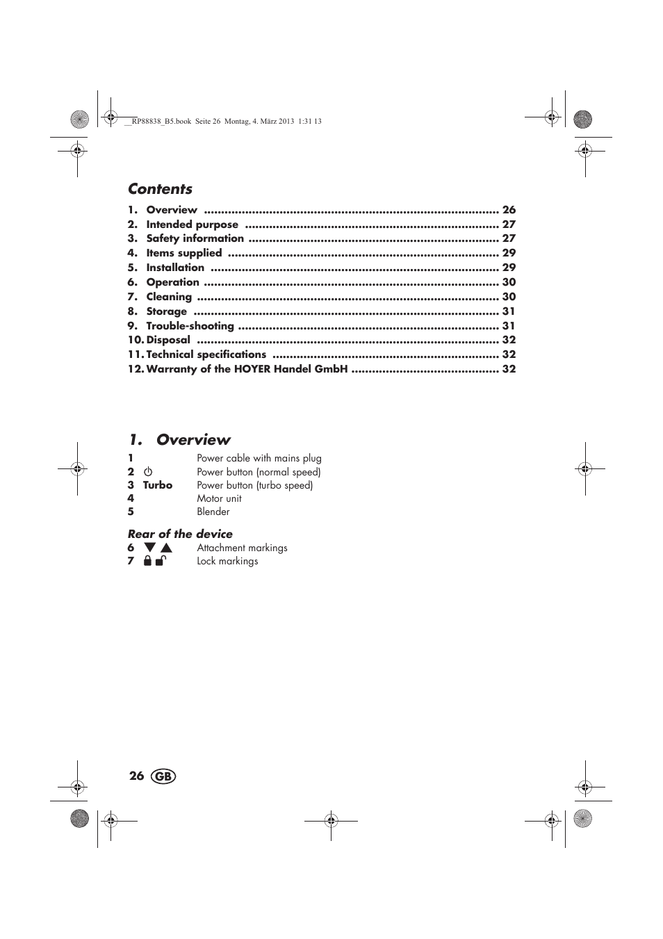 Silvercrest H-8666 User Manual | Page 28 / 46