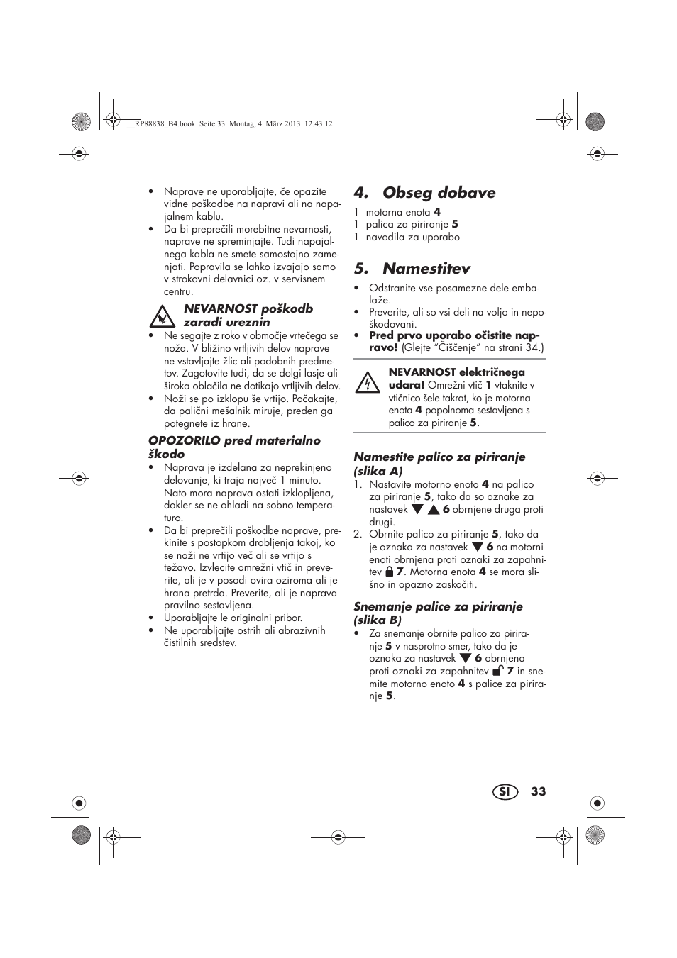 Obseg dobave, Namestitev | Silvercrest H-8666 User Manual | Page 35 / 66