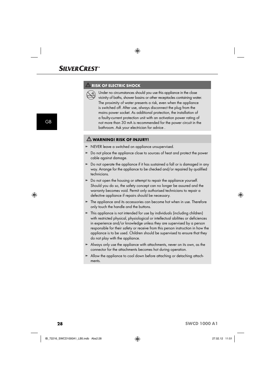 Silvercrest SWCD 1000 A1 User Manual | Page 30 / 50