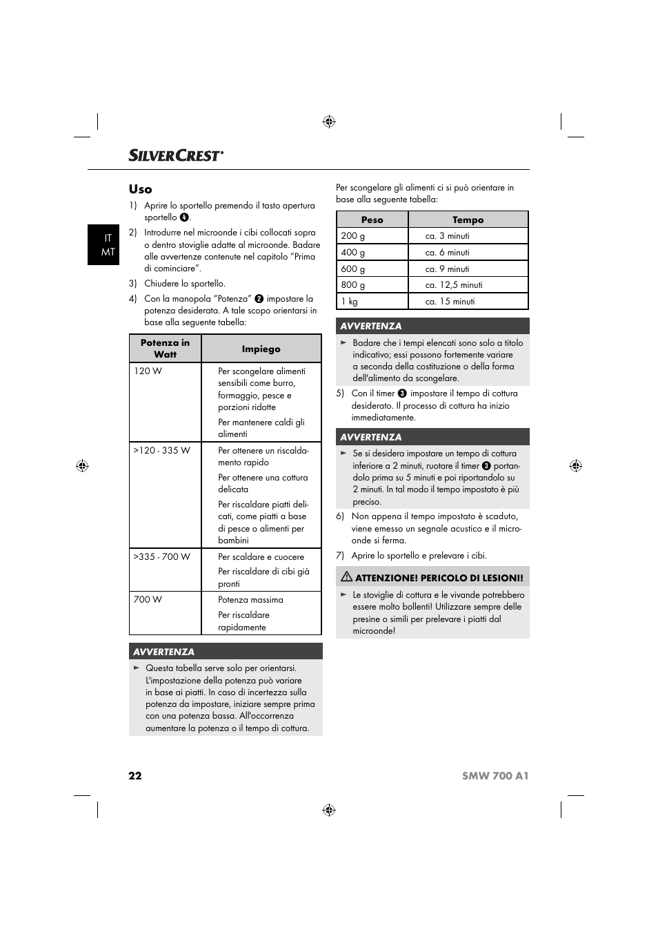 Silvercrest SMW 700 A1 User Manual | Page 25 / 52