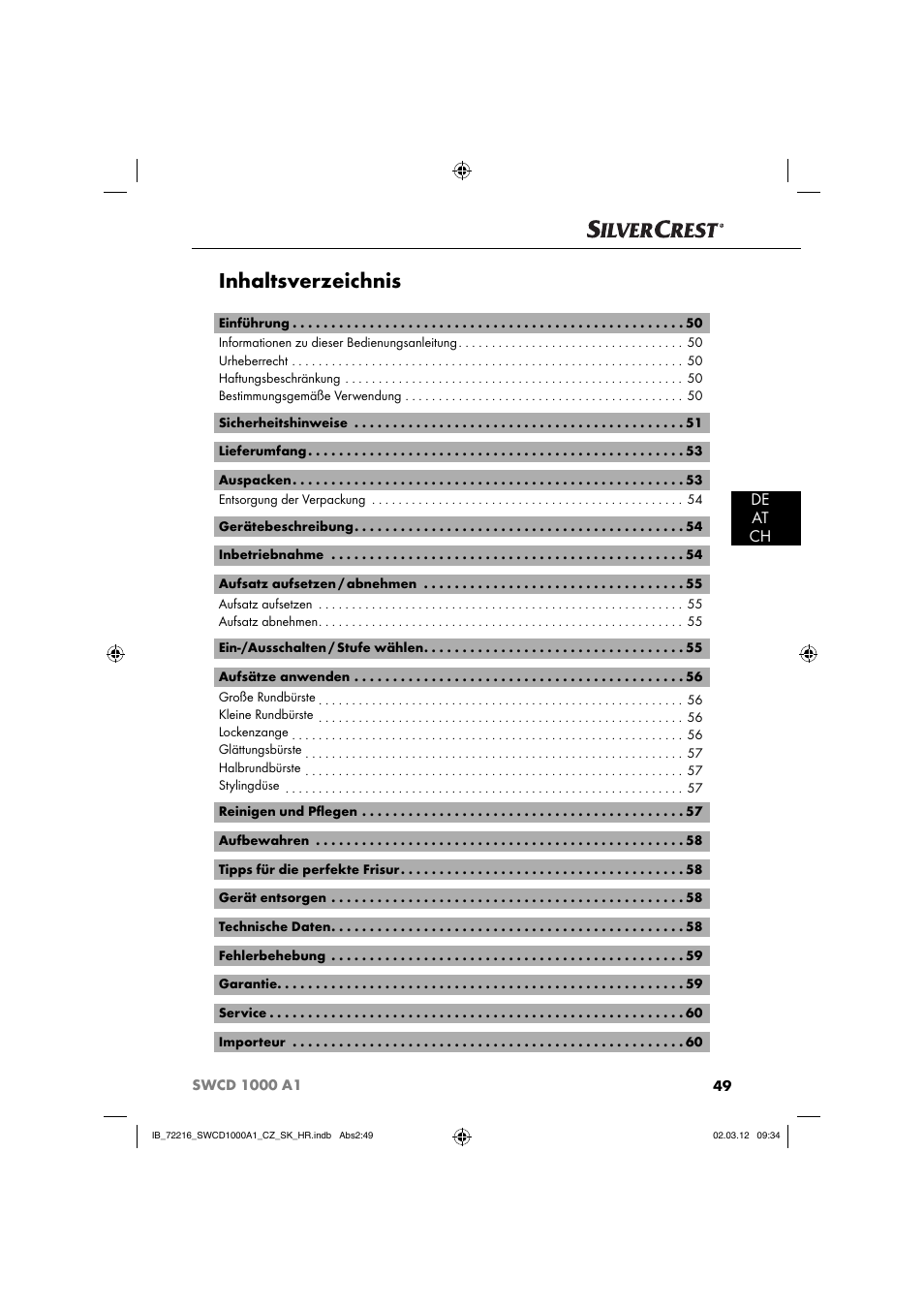 Silvercrest SWCD 1000 A1 User Manual | Page 51 / 62