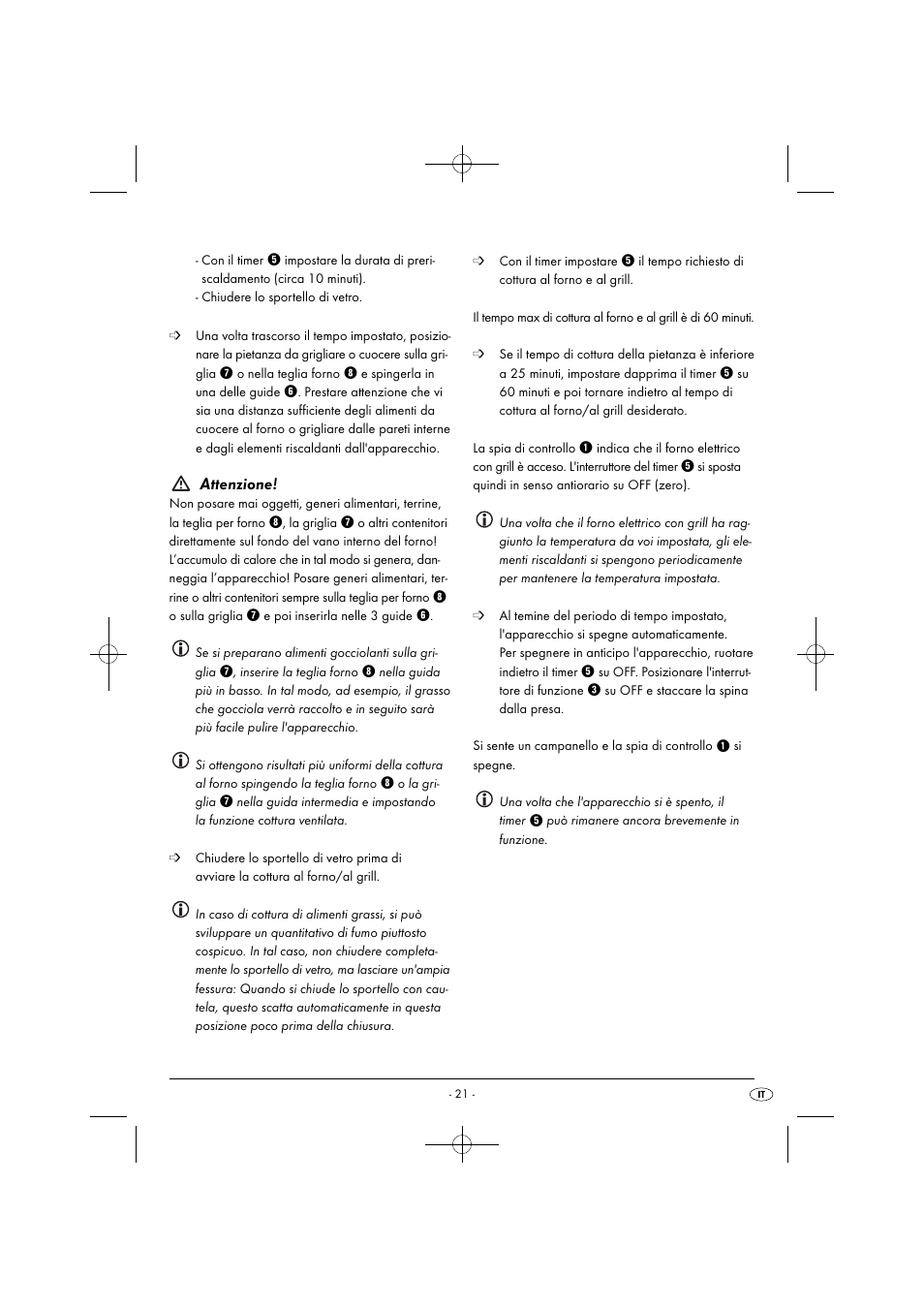 Attenzione | Silvercrest SGB 1380 B2 User Manual | Page 24 / 74