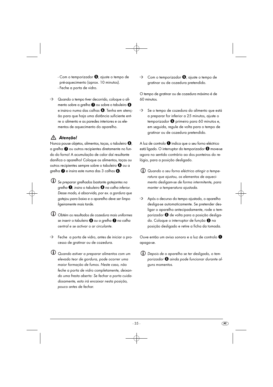 Atenção | Silvercrest SGB 1380 B2 User Manual | Page 38 / 74