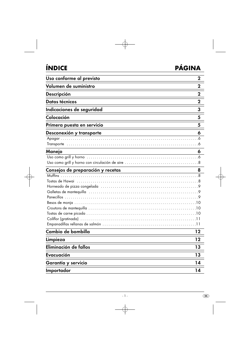 Índice página | Silvercrest SGB 1380 B2 User Manual | Page 4 / 74