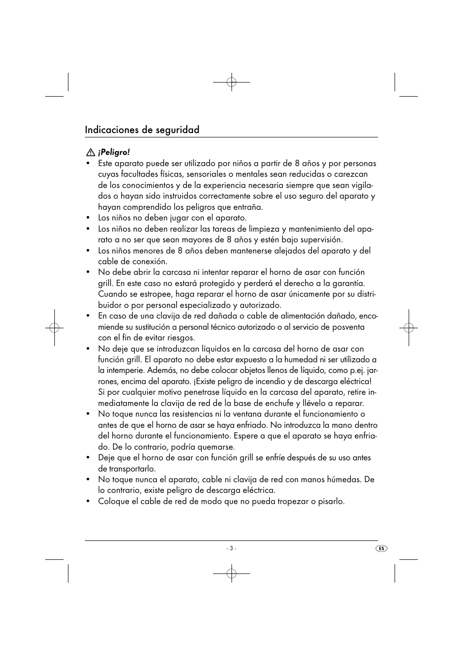 Indicaciones de seguridad | Silvercrest SGB 1380 B2 User Manual | Page 6 / 74