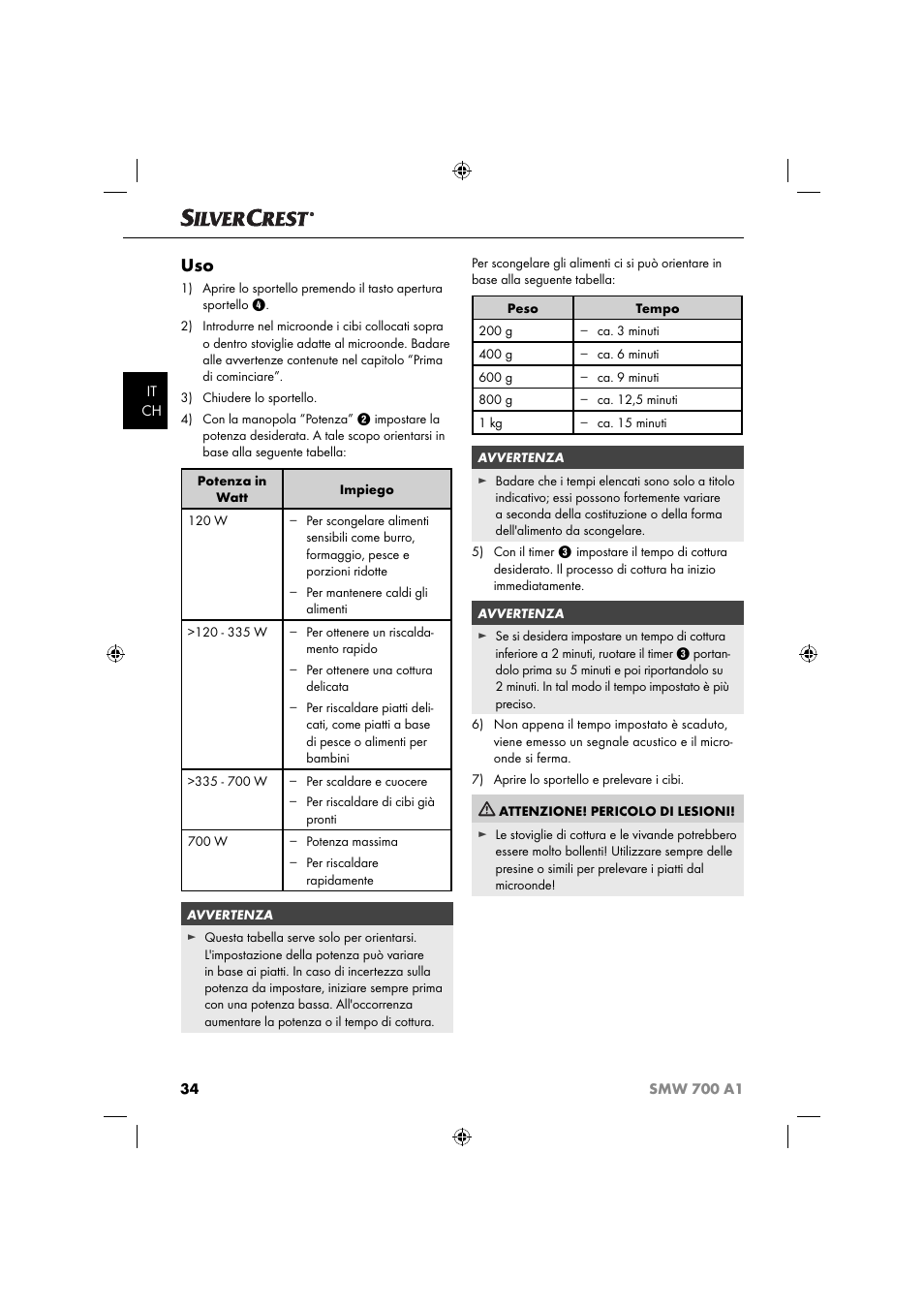 Silvercrest SMW 700 A1 User Manual | Page 37 / 52