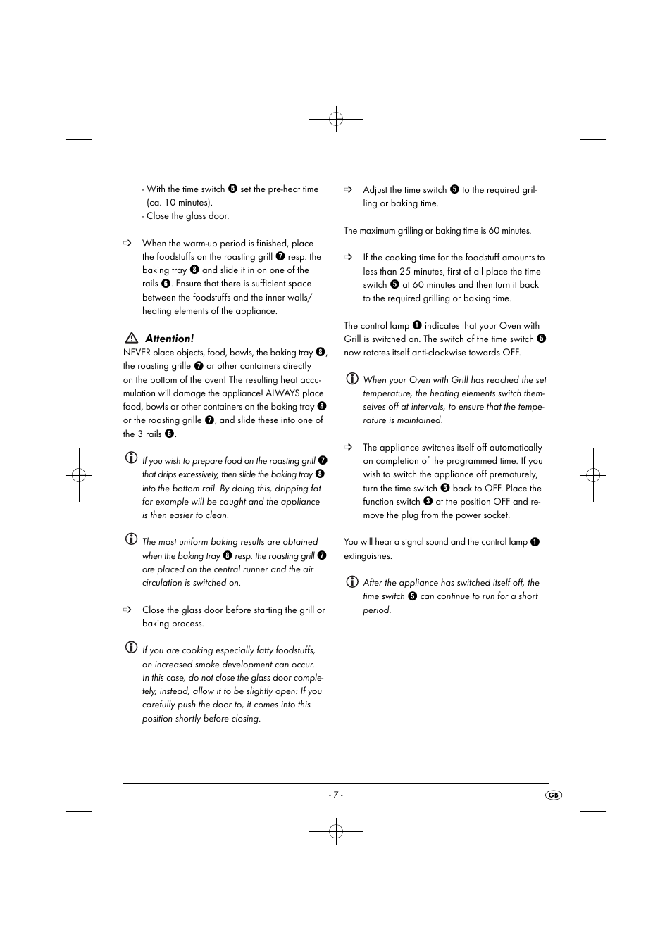 Attention | Silvercrest SGB 1380 B2 User Manual | Page 10 / 102