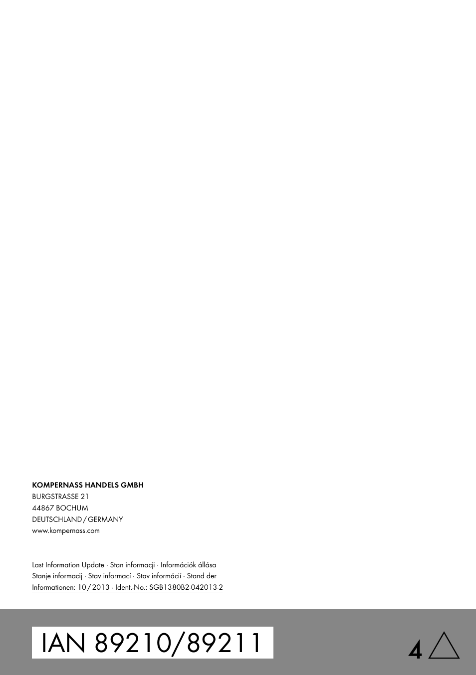 Silvercrest SGB 1380 B2 User Manual | Page 102 / 102