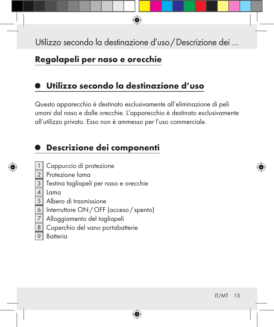 Descrizione dei componenti | Silvercrest Z31131 User Manual | Page 15 / 46