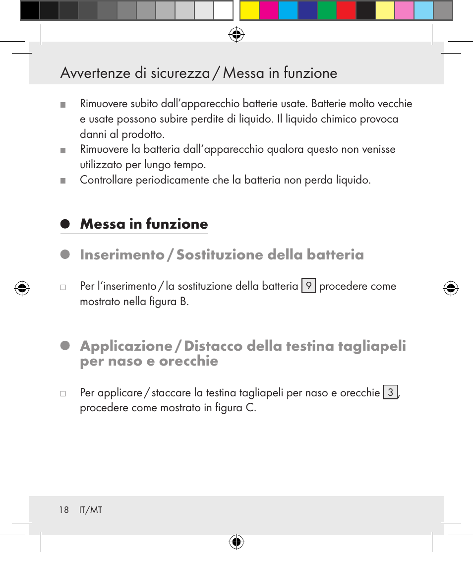 Avvertenze di sicurezza / messa in funzione | Silvercrest Z31131 User Manual | Page 18 / 46