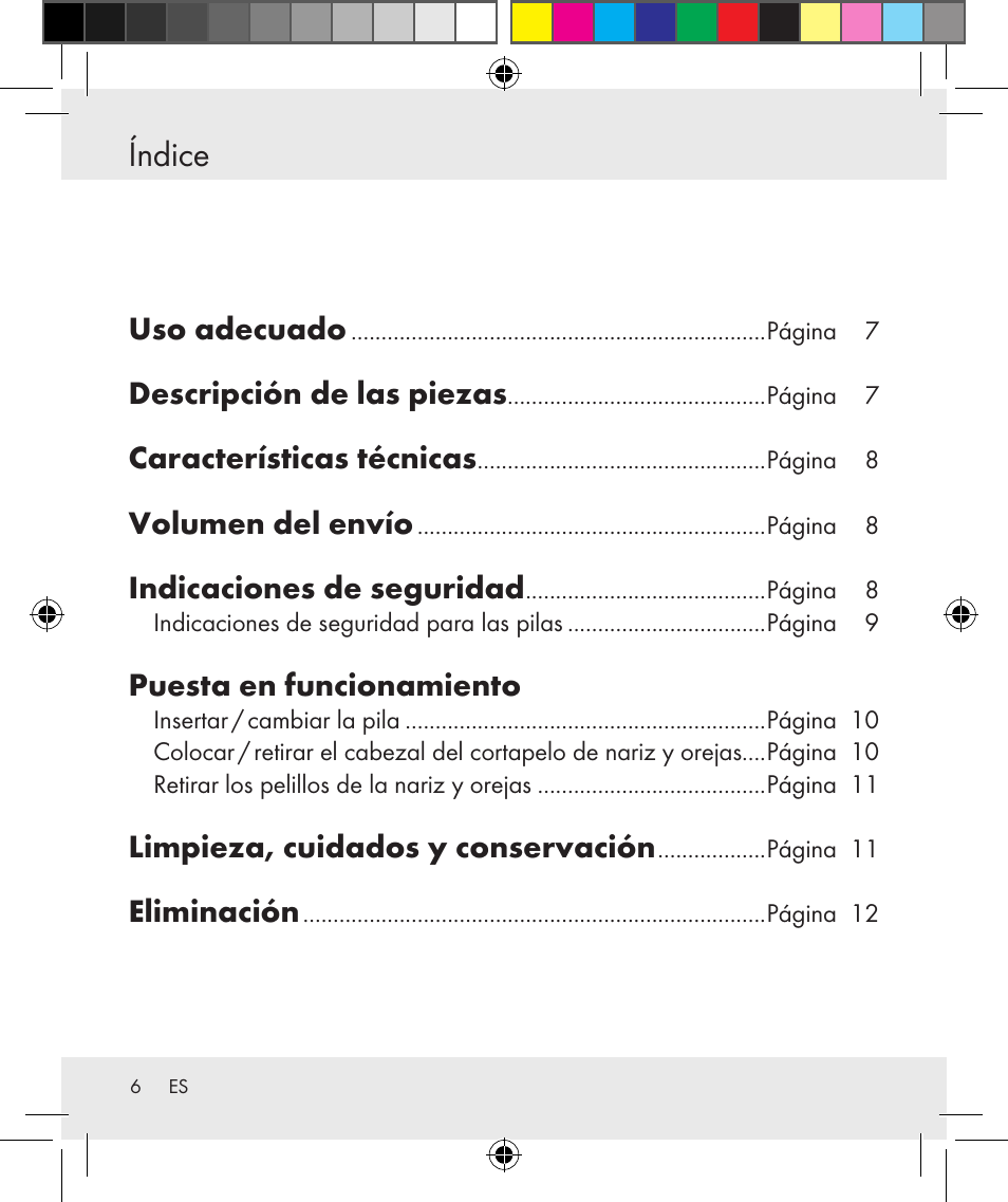 Índice | Silvercrest Z31131 User Manual | Page 6 / 46