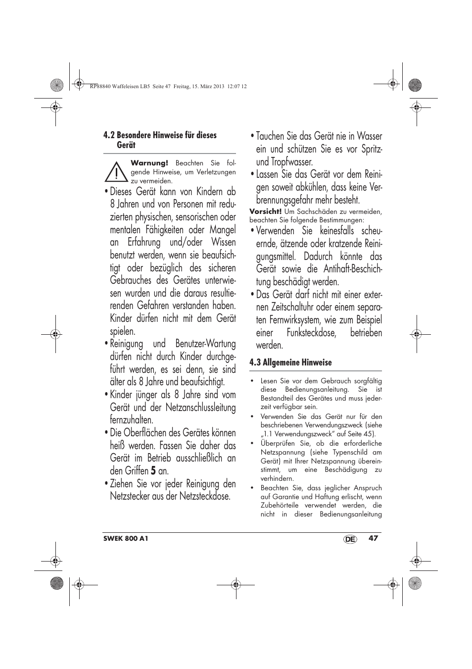 Silvercrest SWEK 800 A1 User Manual | Page 49 / 58