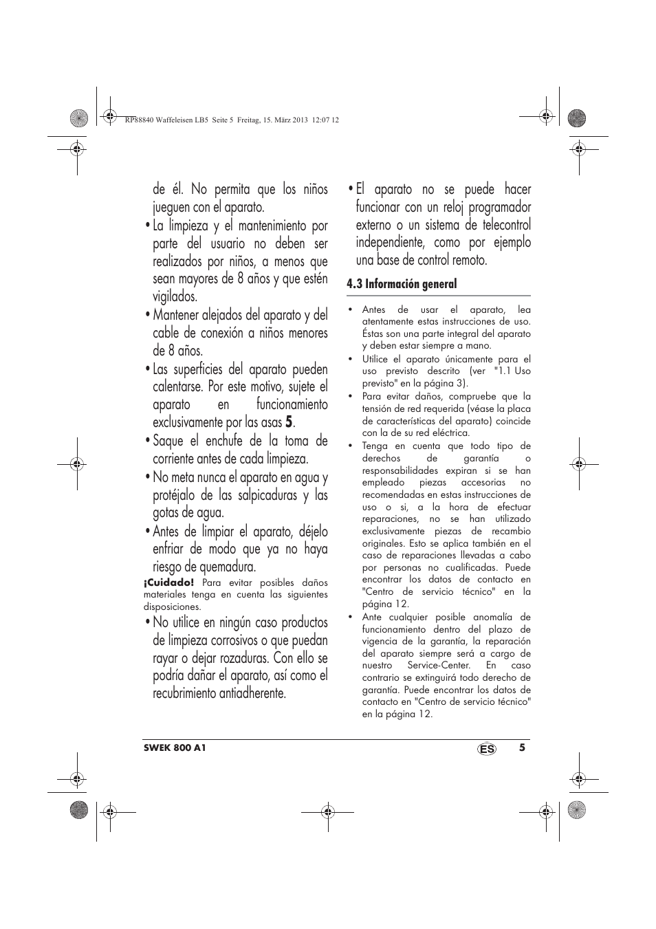 Silvercrest SWEK 800 A1 User Manual | Page 7 / 58