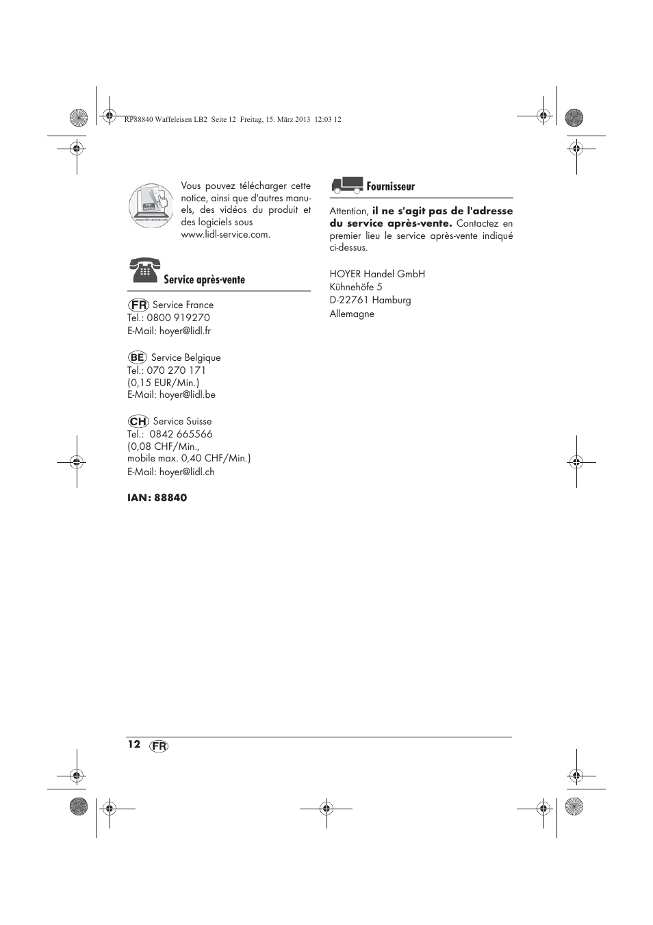 Service après-vente, Fournisseur | Silvercrest SWEK 800 A1 User Manual | Page 14 / 46