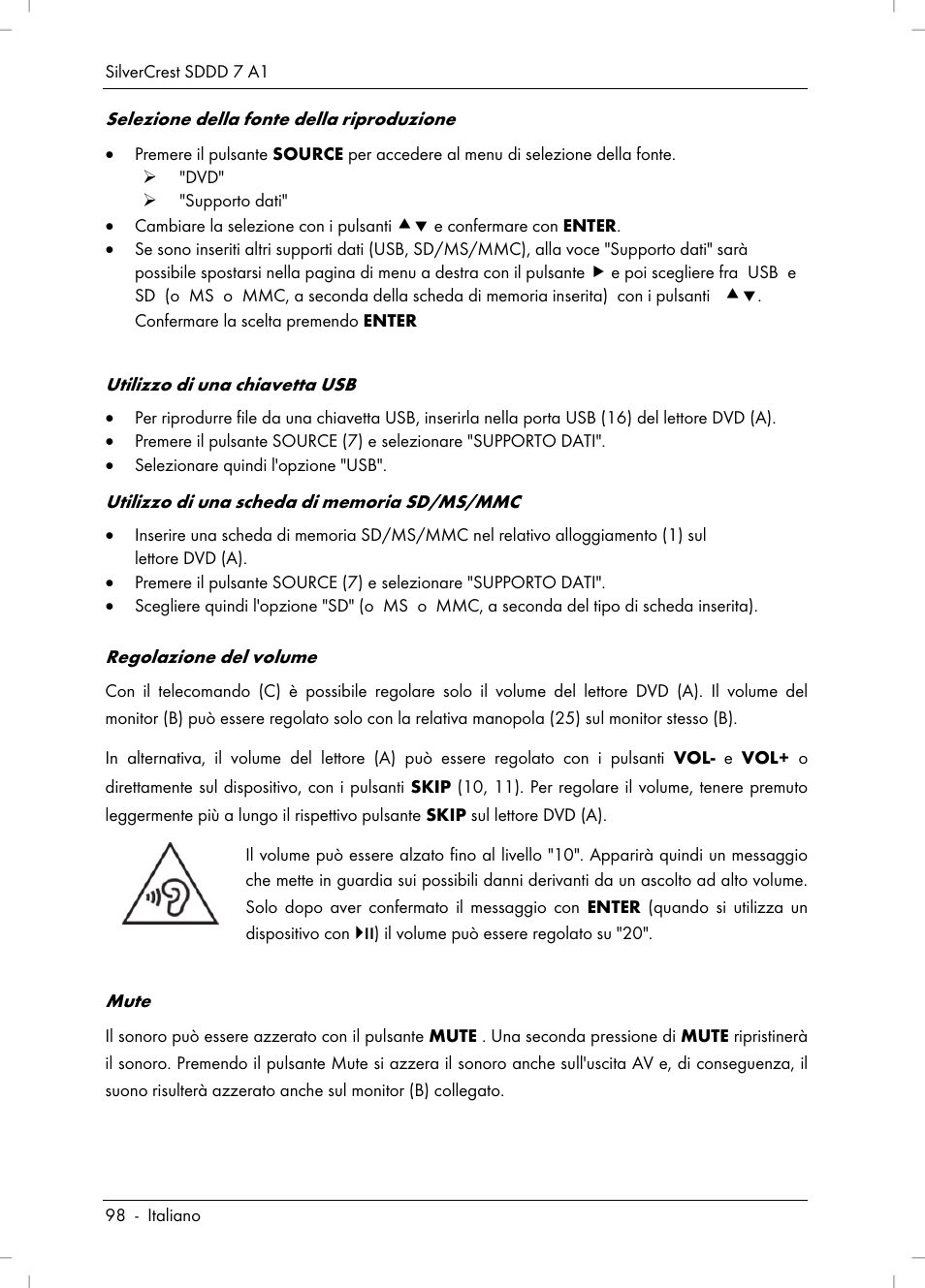 Silvercrest SDDD 7 A1 User Manual | Page 100 / 160