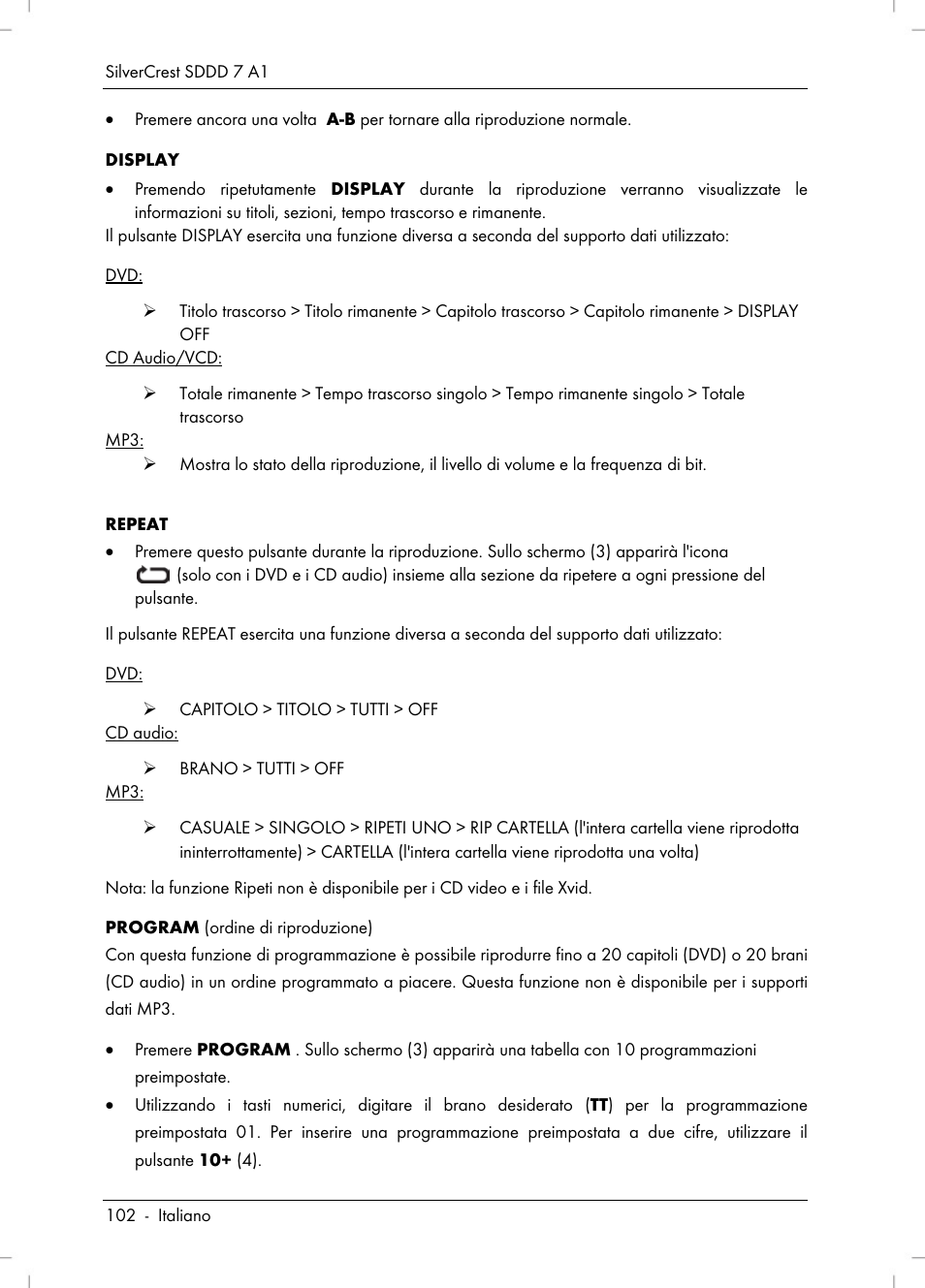 Silvercrest SDDD 7 A1 User Manual | Page 104 / 160