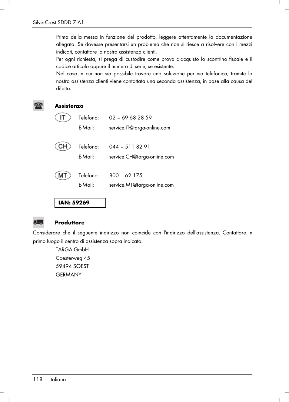 Silvercrest SDDD 7 A1 User Manual | Page 120 / 160