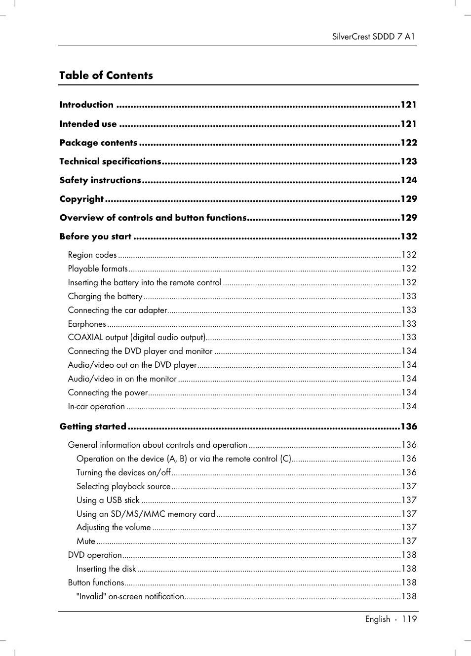 Silvercrest SDDD 7 A1 User Manual | Page 121 / 160