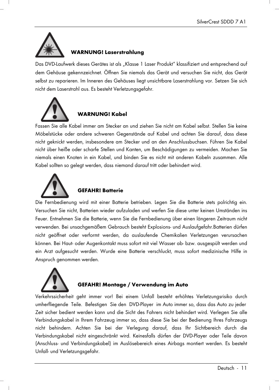 Silvercrest SDDD 7 A1 User Manual | Page 13 / 160