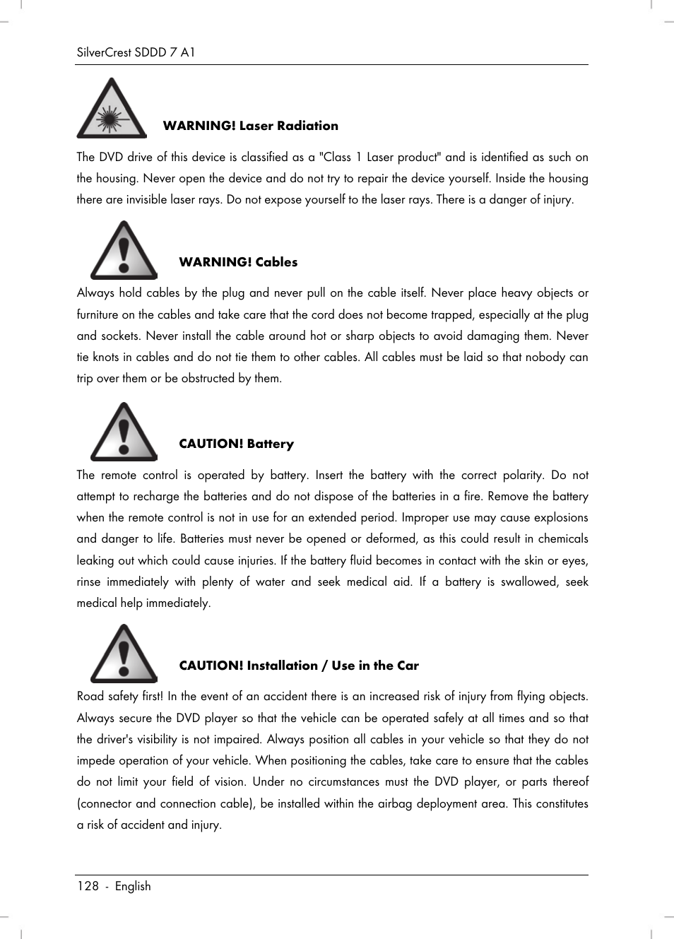 Silvercrest SDDD 7 A1 User Manual | Page 130 / 160