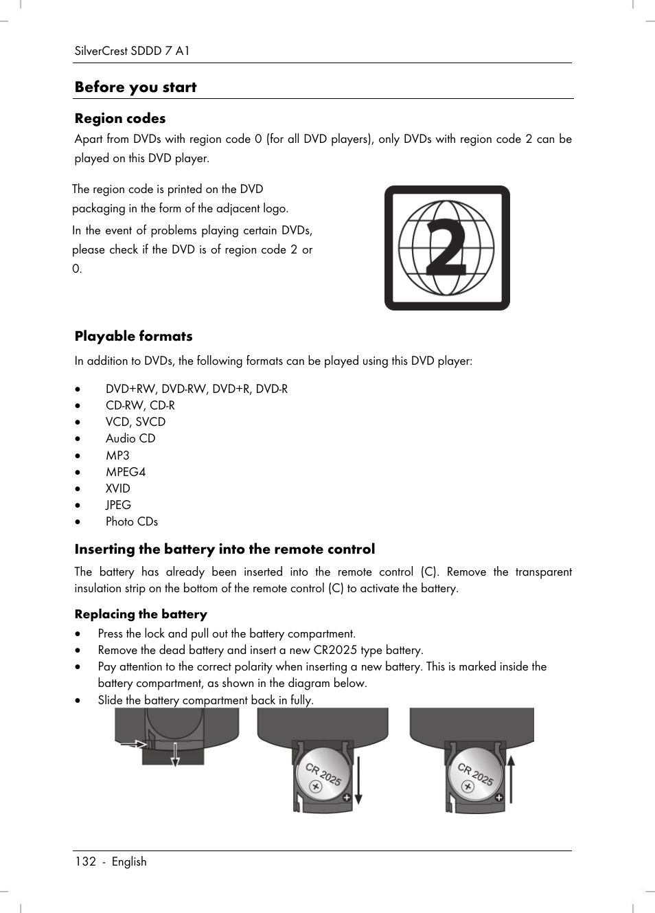 Before you start | Silvercrest SDDD 7 A1 User Manual | Page 134 / 160