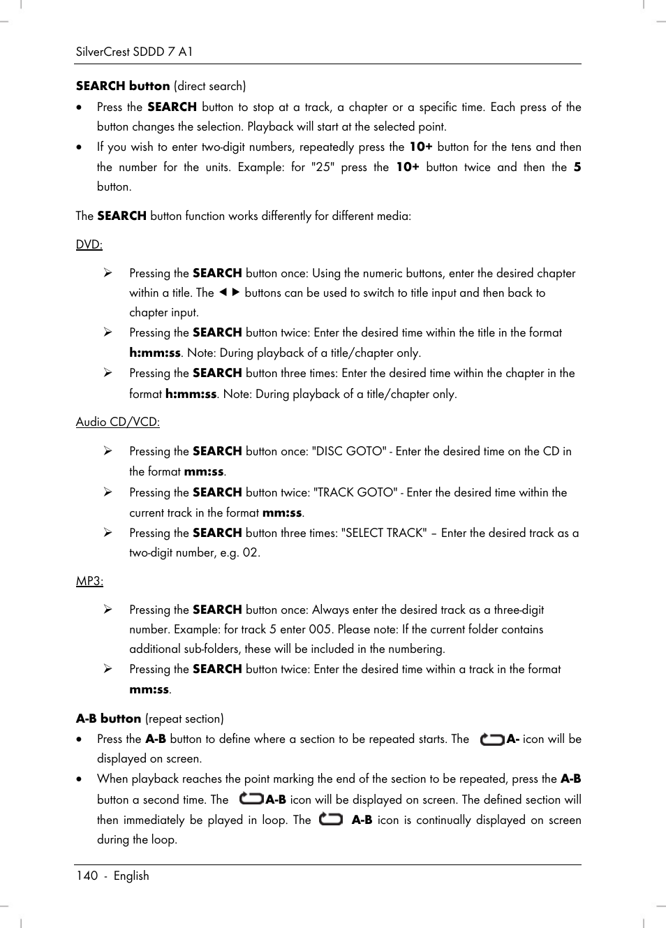 Silvercrest SDDD 7 A1 User Manual | Page 142 / 160