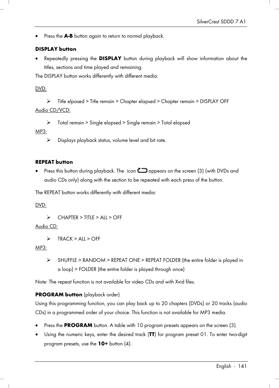 Silvercrest SDDD 7 A1 User Manual | Page 143 / 160