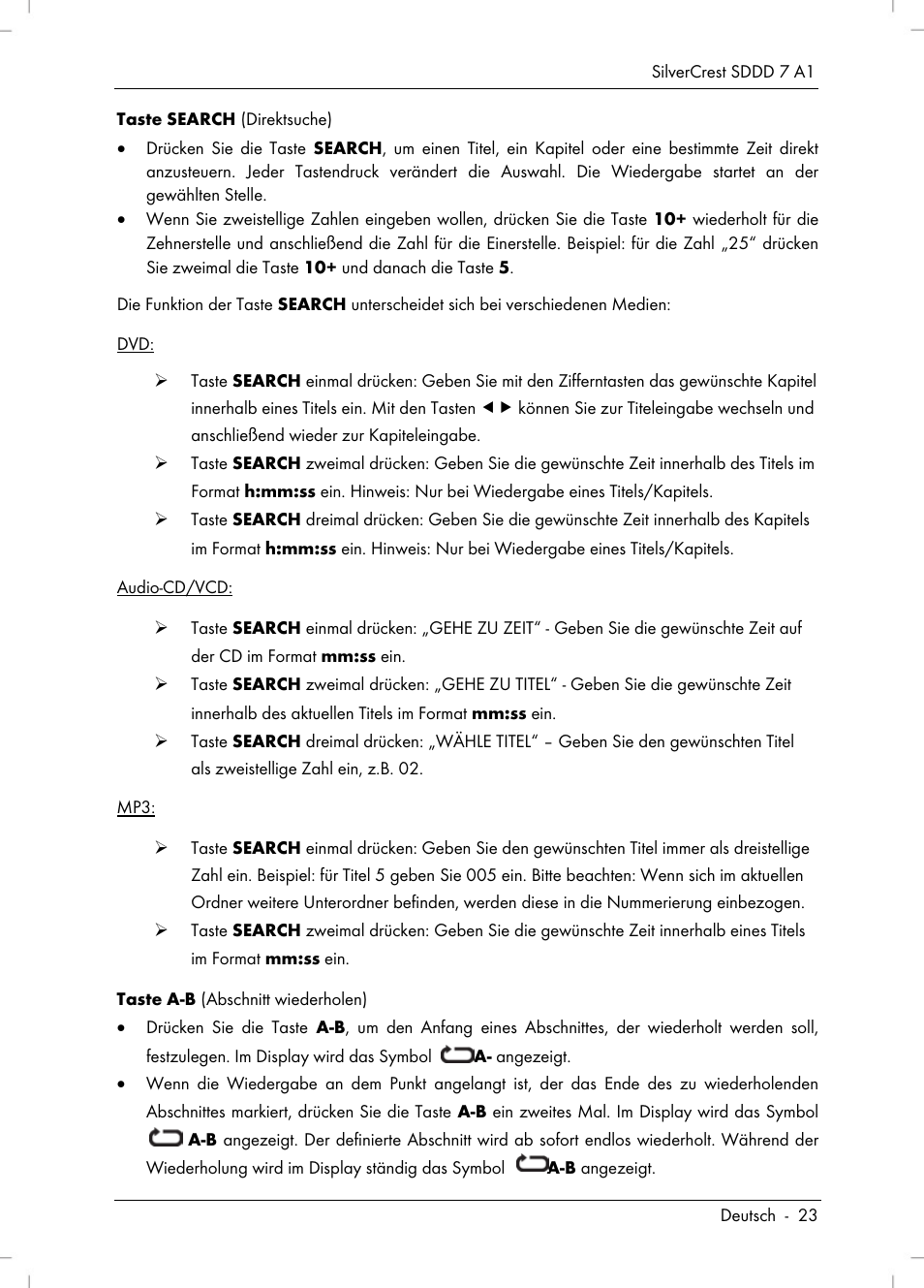 Silvercrest SDDD 7 A1 User Manual | Page 25 / 160