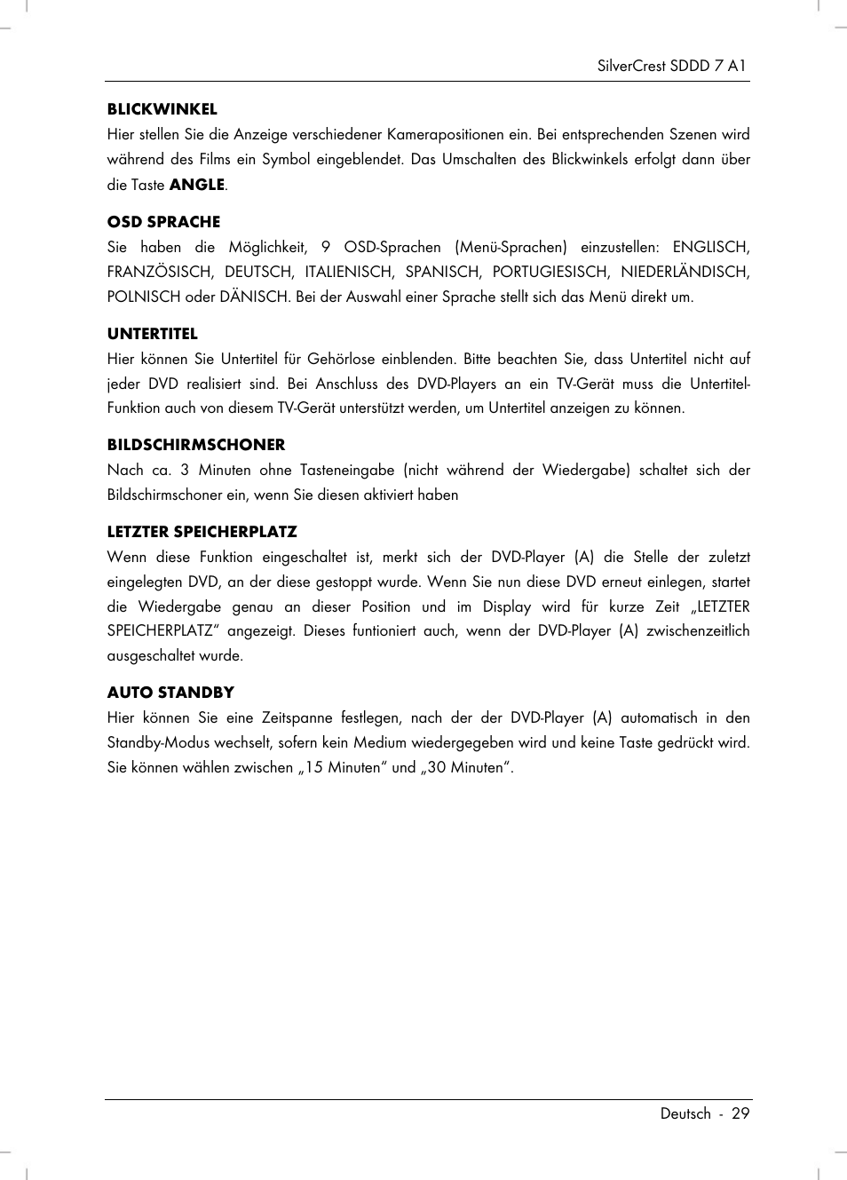 Silvercrest SDDD 7 A1 User Manual | Page 31 / 160