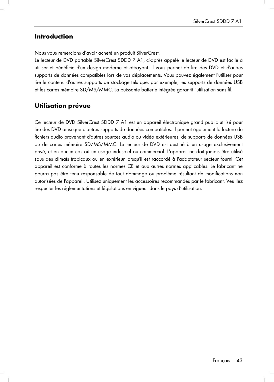 Silvercrest SDDD 7 A1 User Manual | Page 45 / 160