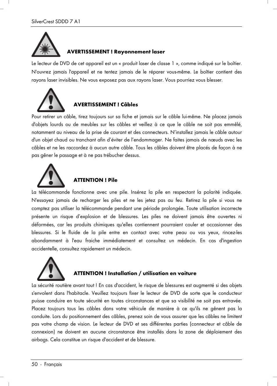 Silvercrest SDDD 7 A1 User Manual | Page 52 / 160