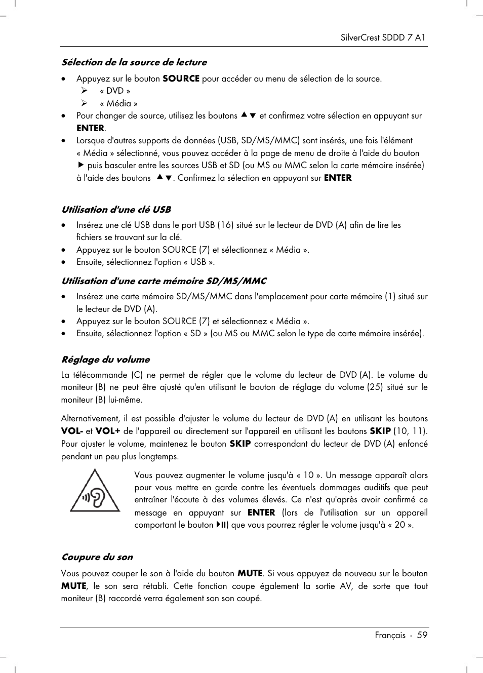 Silvercrest SDDD 7 A1 User Manual | Page 61 / 160