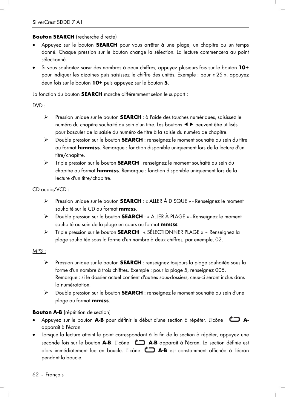 Silvercrest SDDD 7 A1 User Manual | Page 64 / 160