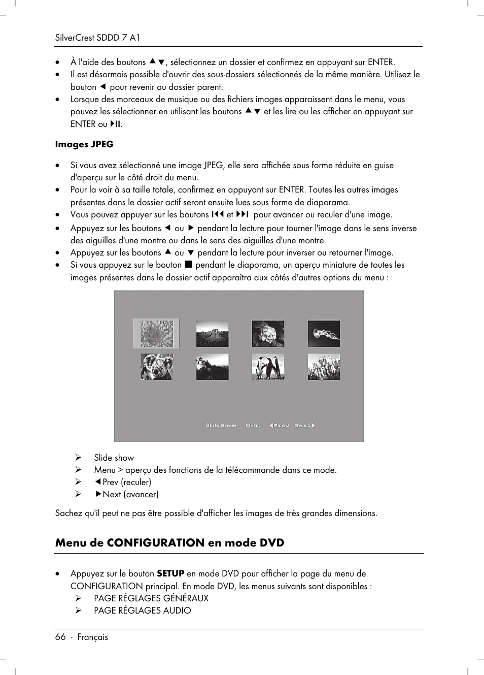 Menu de configuration en mode dvd | Silvercrest SDDD 7 A1 User Manual | Page 68 / 160