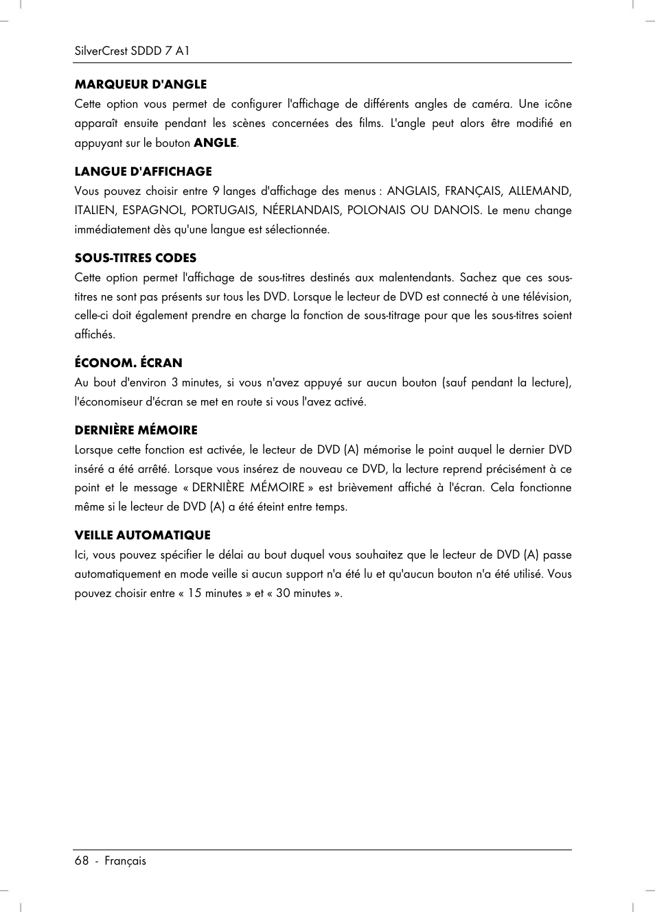 Silvercrest SDDD 7 A1 User Manual | Page 70 / 160