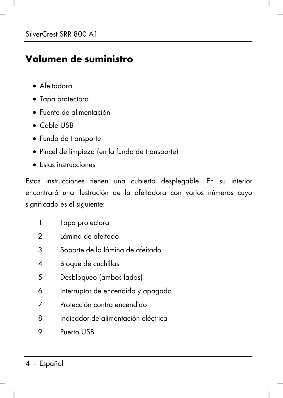 Volumen de suministro | Silvercrest SRR 800 A1 User Manual | Page 6 / 76