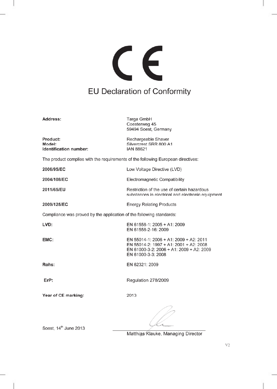 Silvercrest SRR 800 A1 User Manual | Page 76 / 76