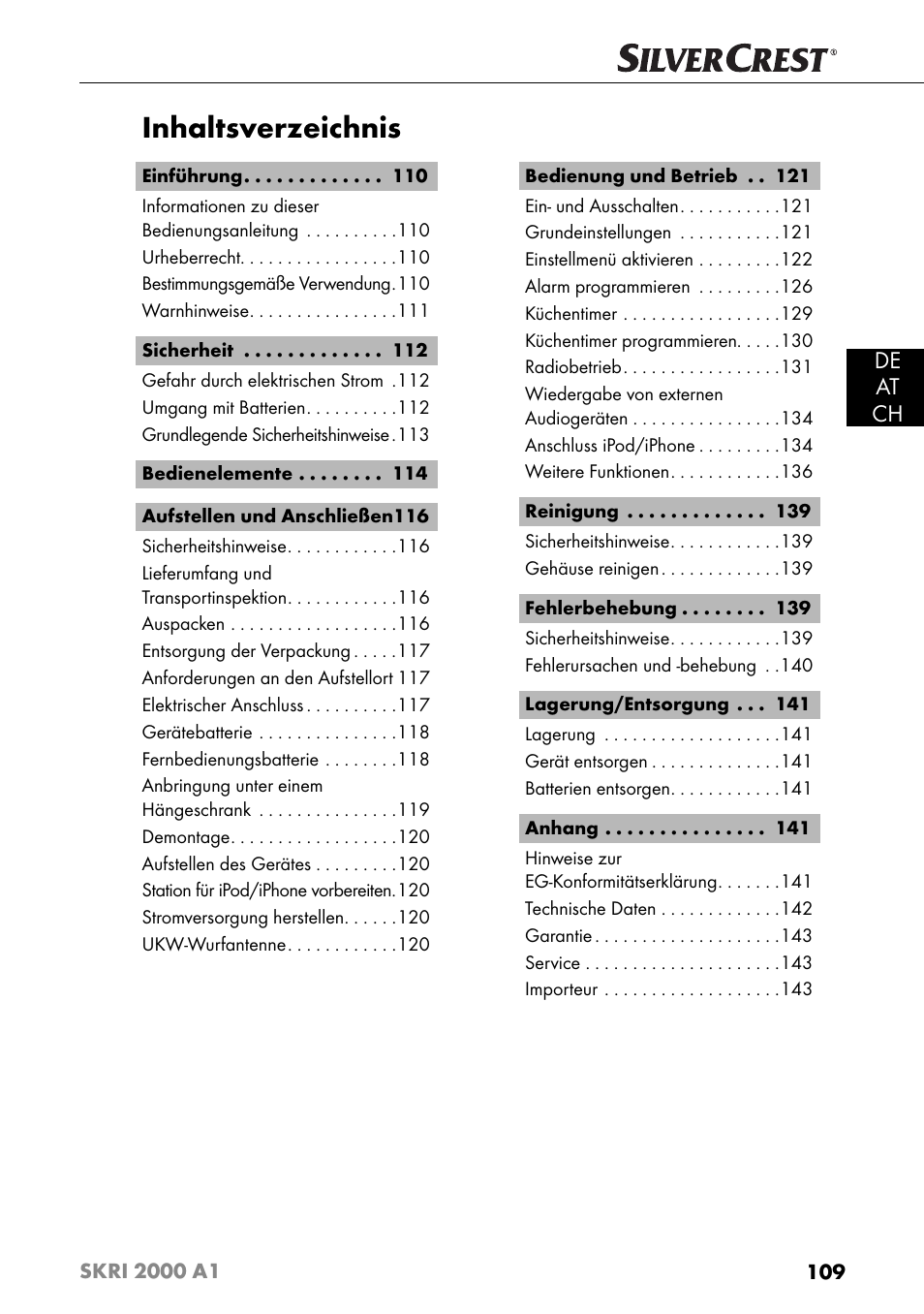 Silvercrest SKRI 2000 A1 User Manual | Page 112 / 147