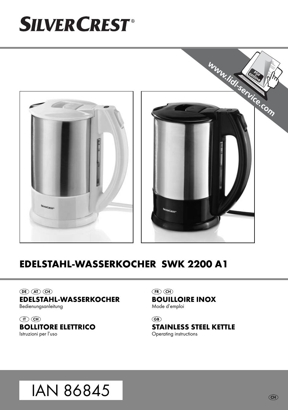 Silvercrest SWK 2200 A1 User Manual | 52 pages