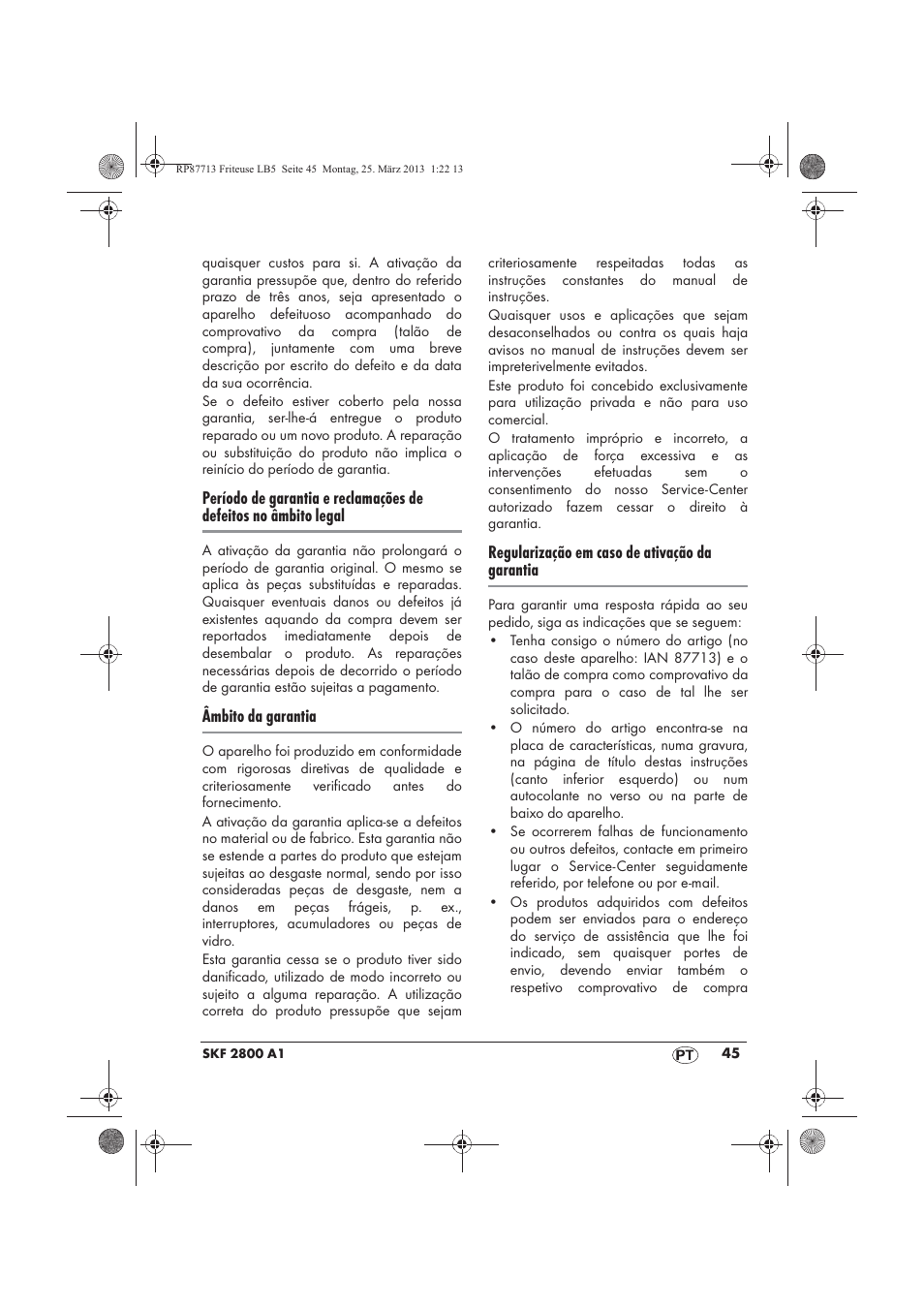 Silvercrest SKF 2800 A1 User Manual | Page 47 / 78