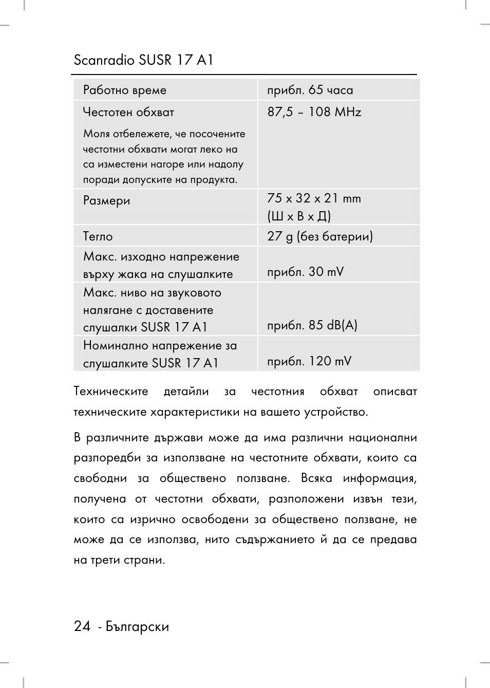 Silvercrest SUSR 17 A1 User Manual | Page 24 / 56