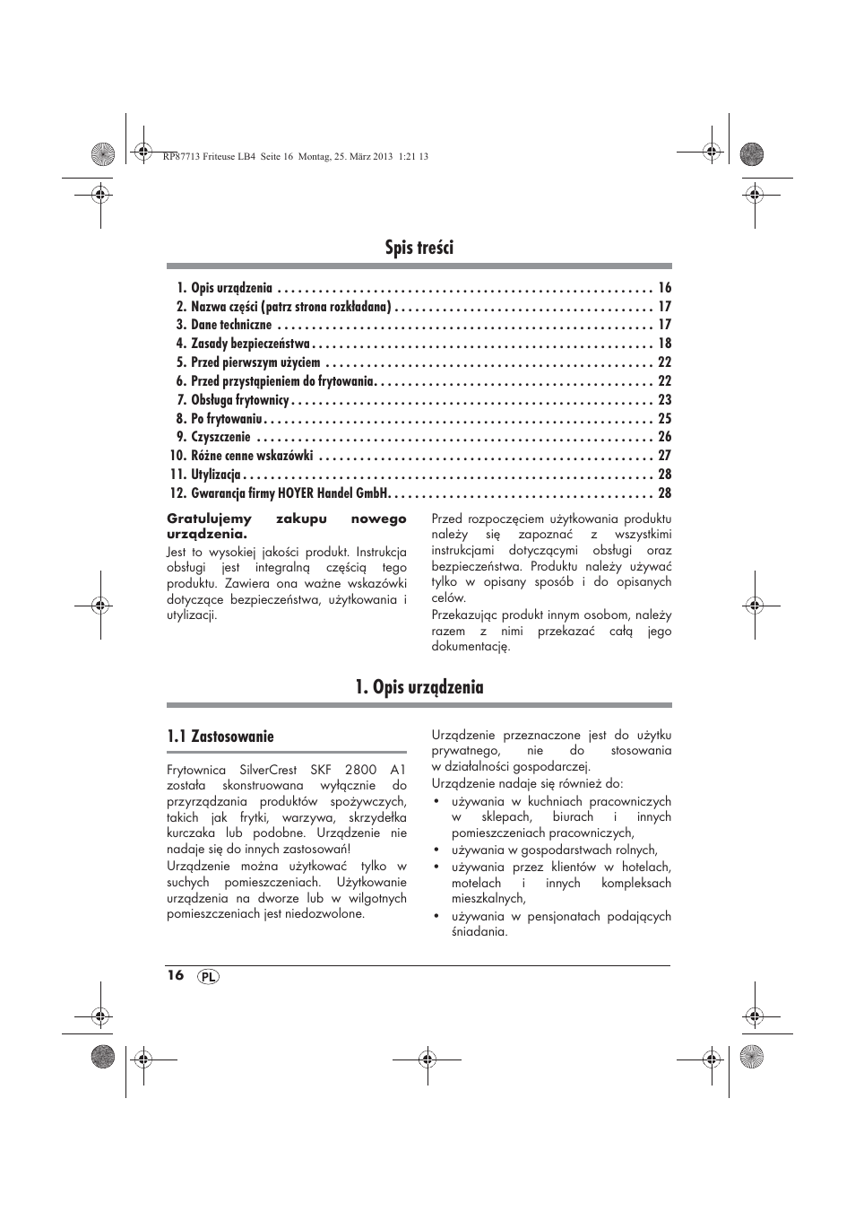 Silvercrest SKF 2800 A1 User Manual | Page 18 / 102