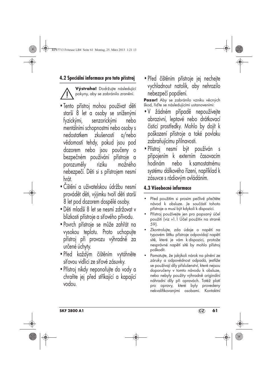 Silvercrest SKF 2800 A1 User Manual | Page 63 / 102