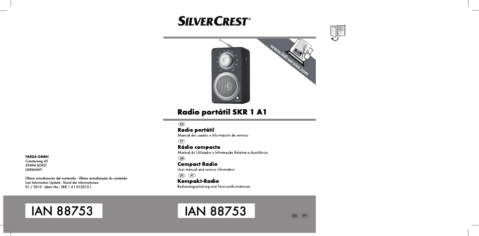 Silvercrest SKR 1 A1 User Manual | 72 pages