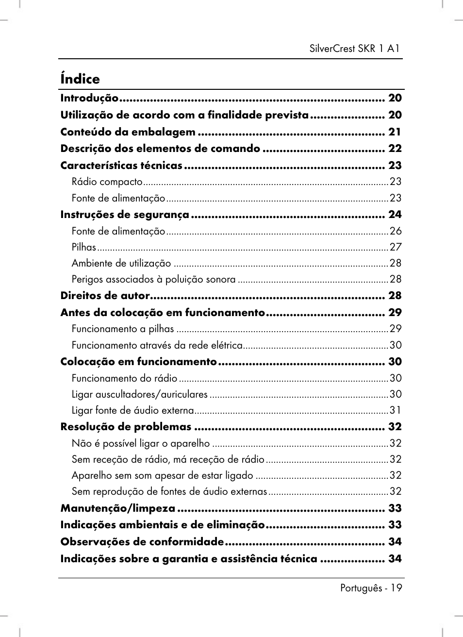 Silvercrest SKR 1 A1 User Manual | Page 21 / 72