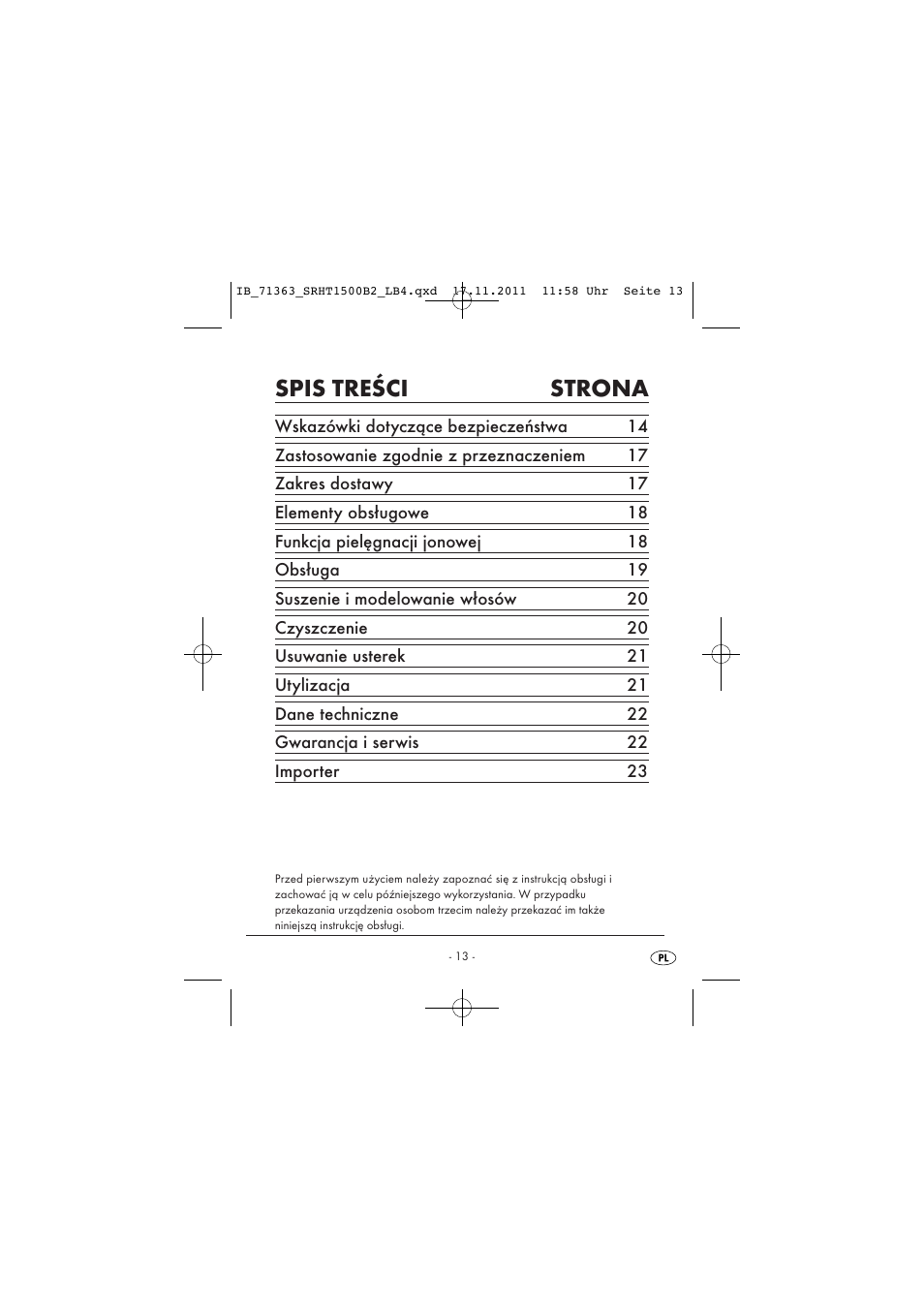 Silvercrest SRHT 1500 B2 User Manual | Page 15 / 86