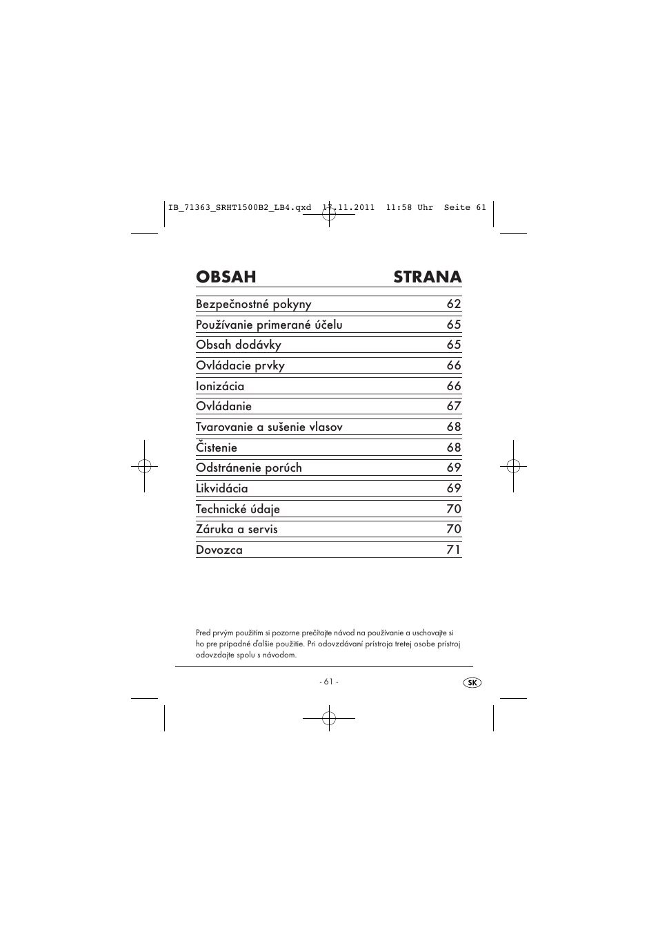 Silvercrest SRHT 1500 B2 User Manual | Page 63 / 86