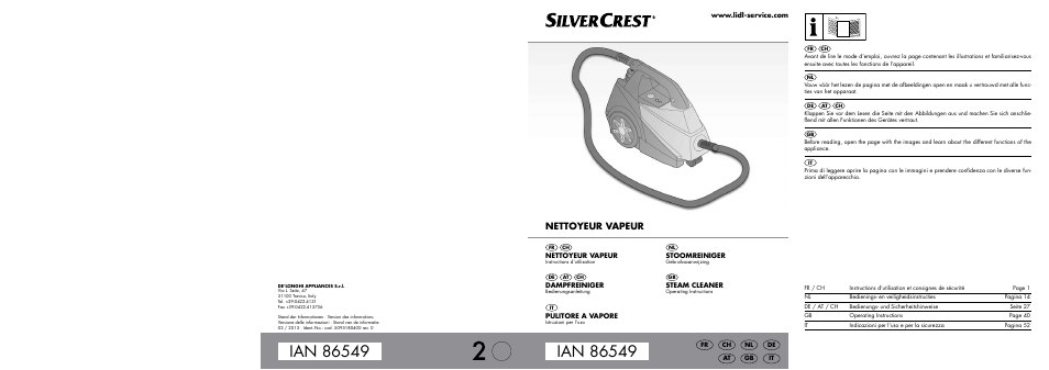 Silvercrest DAMPRENSER User Manual | 64 pages