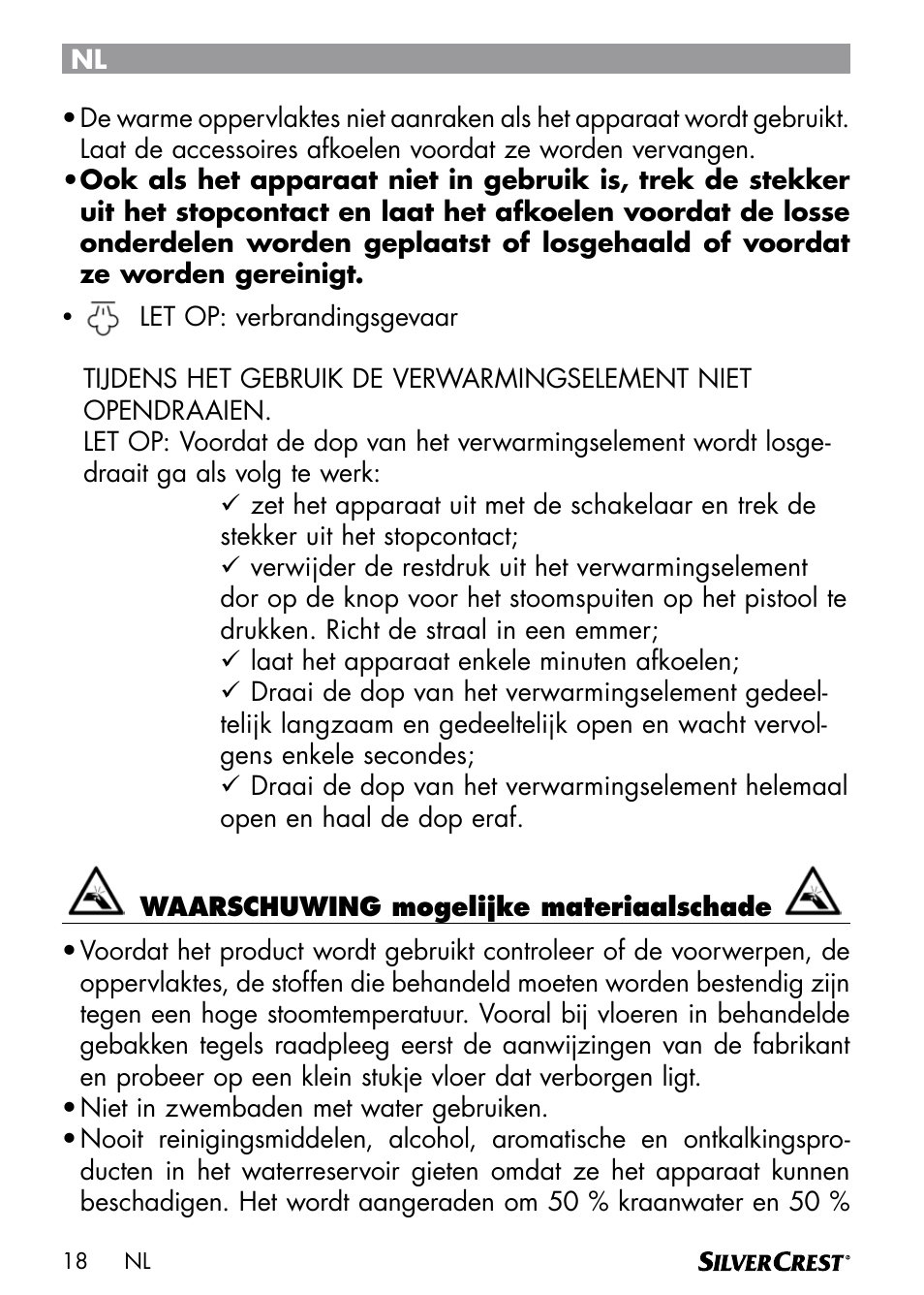 Silvercrest DAMPRENSER User Manual | Page 20 / 64